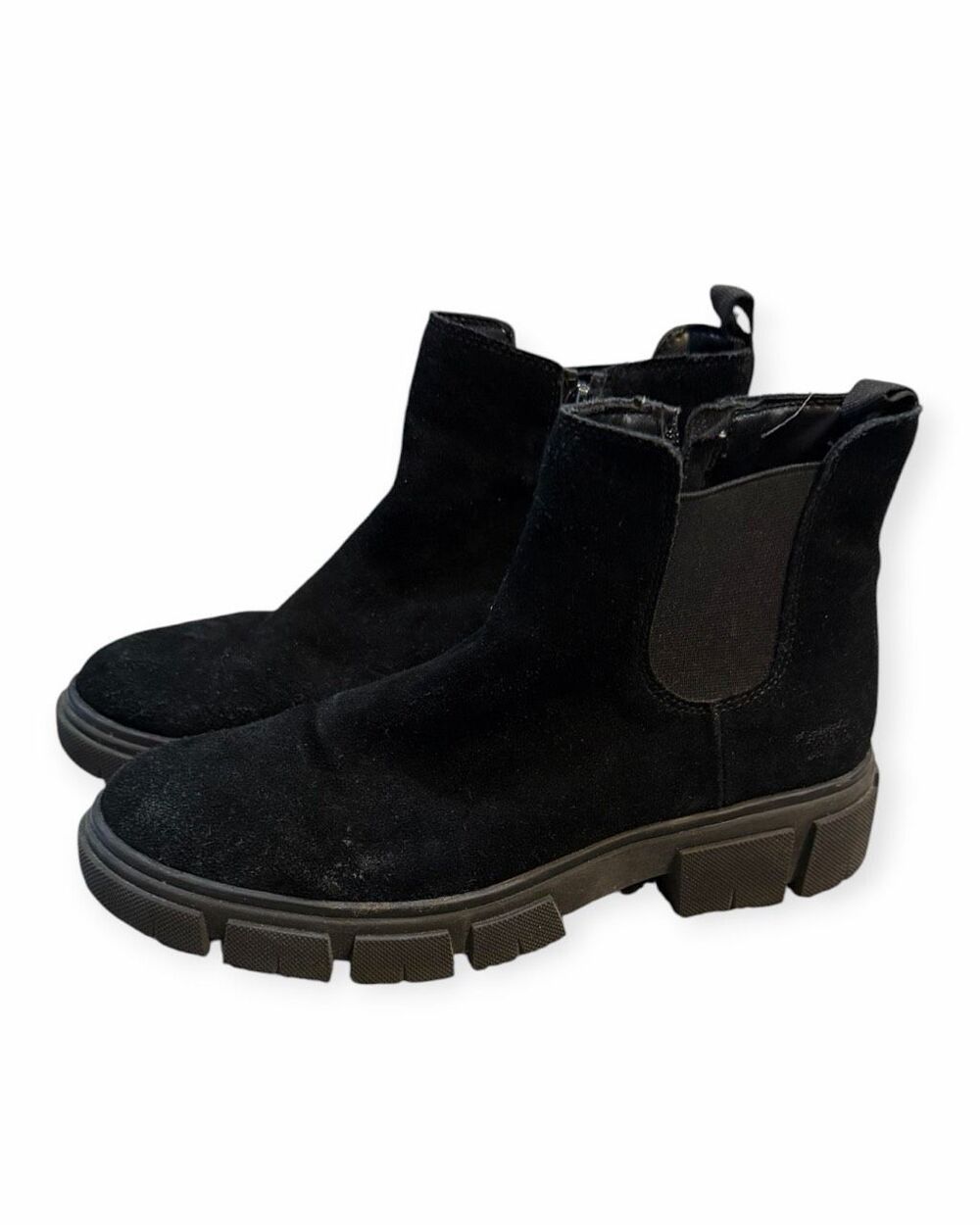 BLONDO Posey Waterproof Chelsea Boots Black Suede Lug Sole Size 7.5